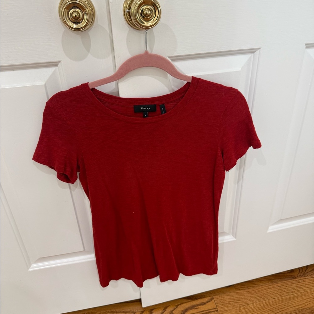 Theory Women's Scarlet Short Sleeve Tee